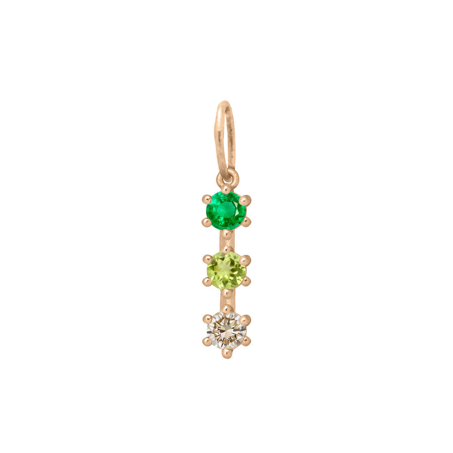 Custom Zodiac Birth Chart Gold Charm, Pick Your 3 Birthstones By Valley Rose Ethical Jewelry