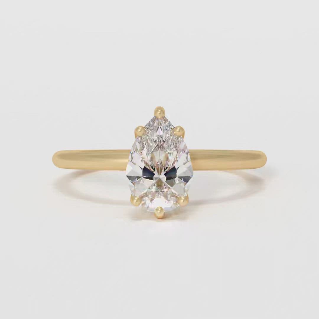 Bague de fiançailles en diamant Claire Pear