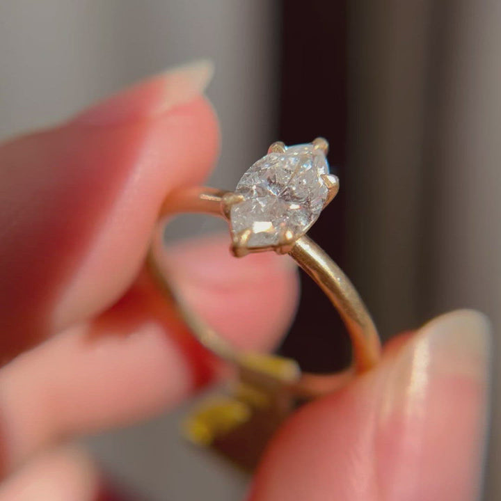 Isla Ring, 1.01 Ct Salt & Pepper Diamond