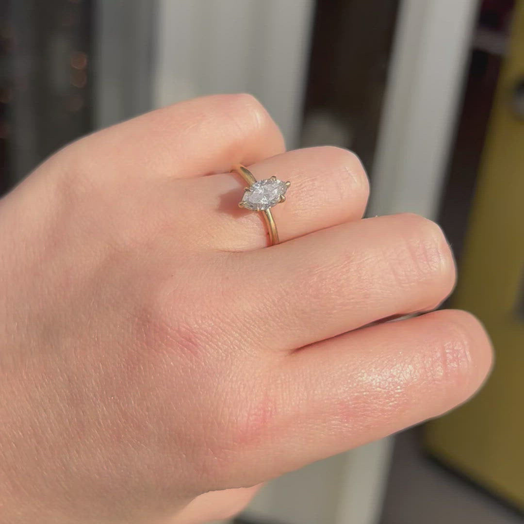 Isla Ring, 1.01 Ct Salt & Pepper Diamond