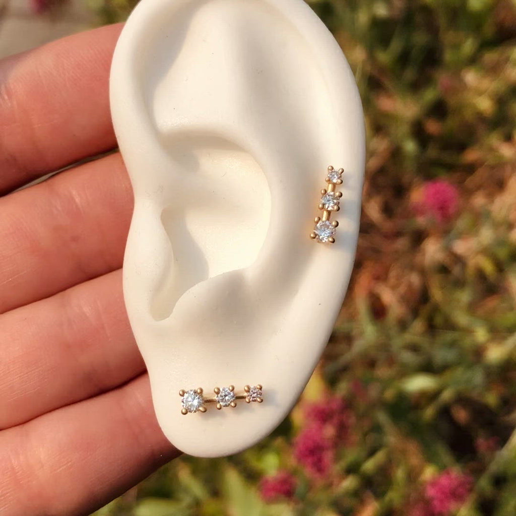 Cora Earrings, Diamond