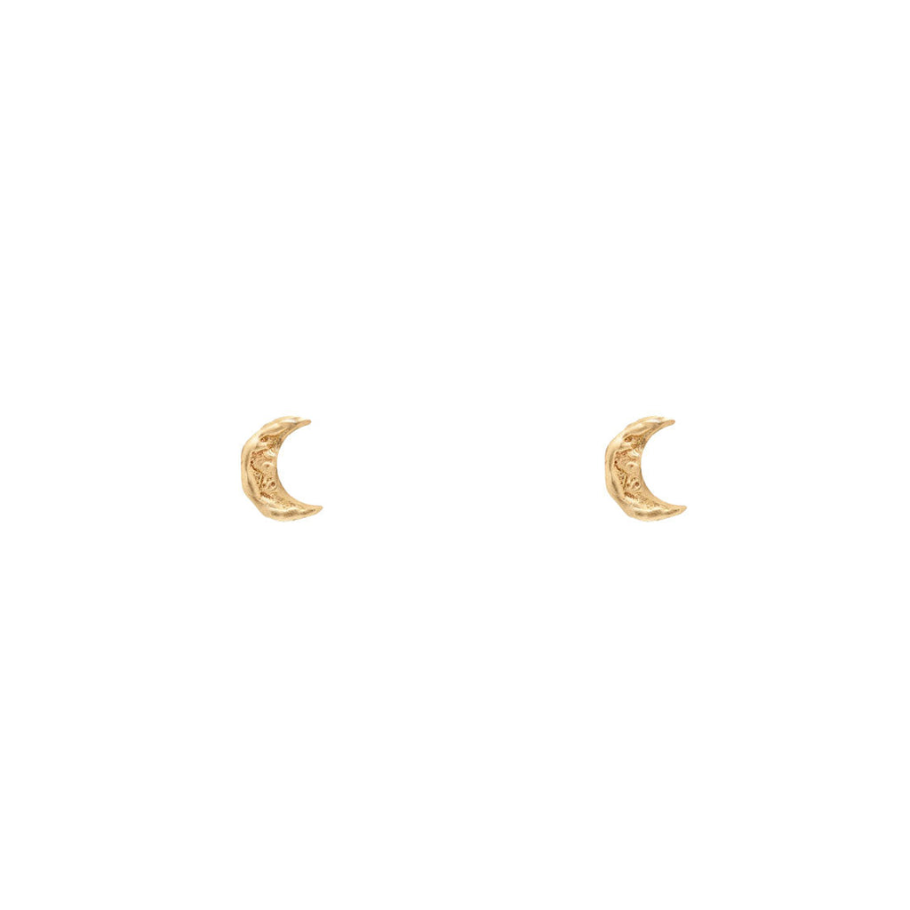 Crescent Moon Studs