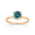 Thetis Solitaire, Teal Sapphire, Setting Only