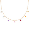 Rainbow Chakra Fringe Necklace